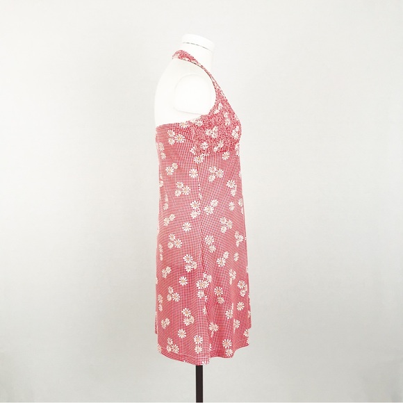 Vintage Smocked Gingham Halter Dress | Size M - Picture 7 of 10